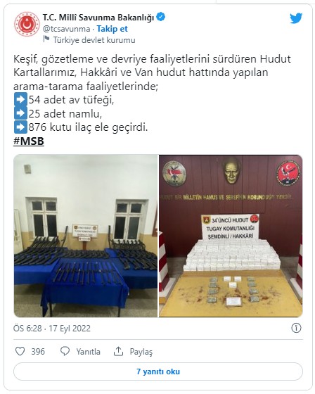MSB sosyal medyadan paylaştı! Hudut Kartalları göz açtırmıyor!